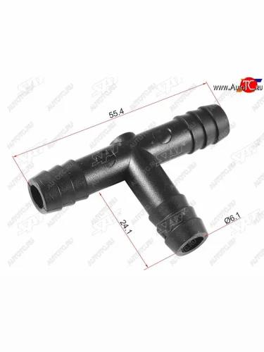 Соединитель трубок T-type (1 шт.) SAT ST-M11366