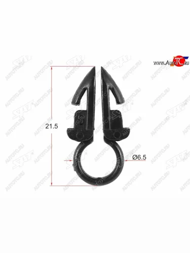 Клипса трубки эл. проводки d=6,5 (1 шт.) SAT ST-M11425