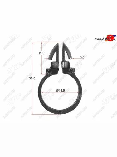 Клипса трубки эл. проводки d=16 (1 шт.) SAT ST-M11442