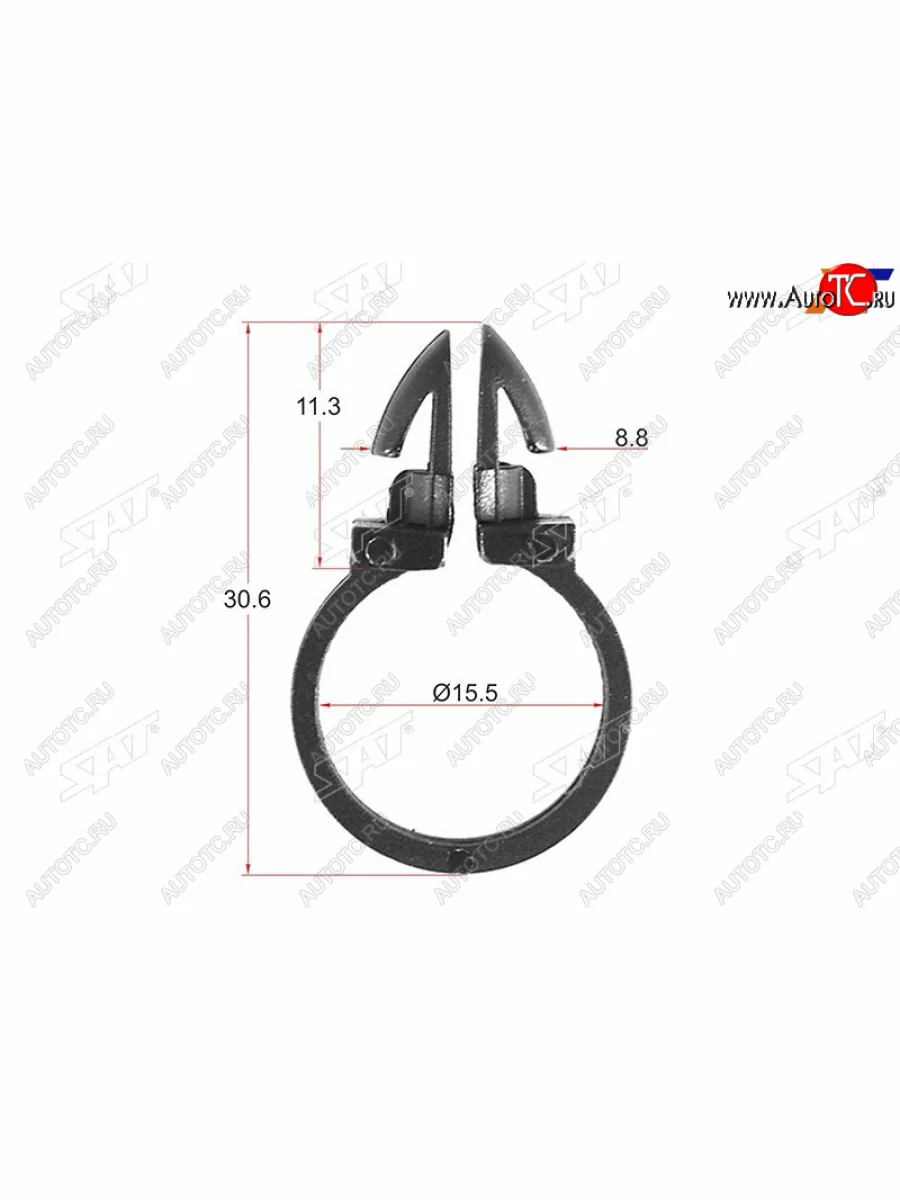 Клипса трубки эл. проводки d=16 (1 шт.) SAT ST-M11442  в Самаре Самарской области