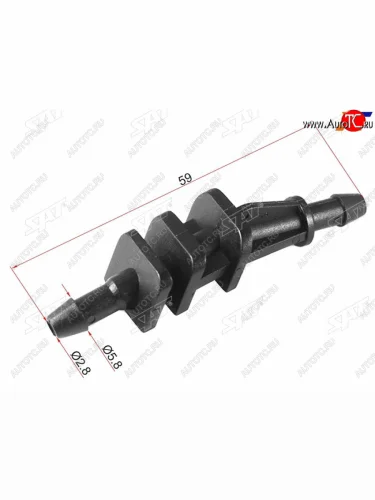 Клипса cоединитель трубок (1 шт.) SAT ST-M11487