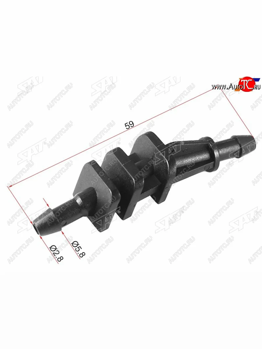 Клипса cоединитель трубок (1 шт.) SAT ST-M11487  в Самаре Самарской области