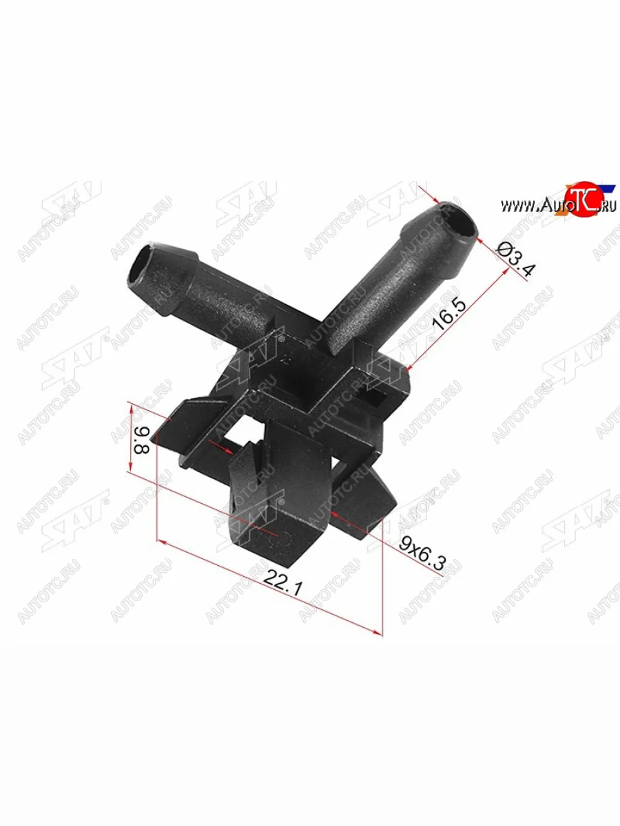 Клипса cоединитель трубок (1 шт.) SAT ST-M11486  в Самаре Самарской области