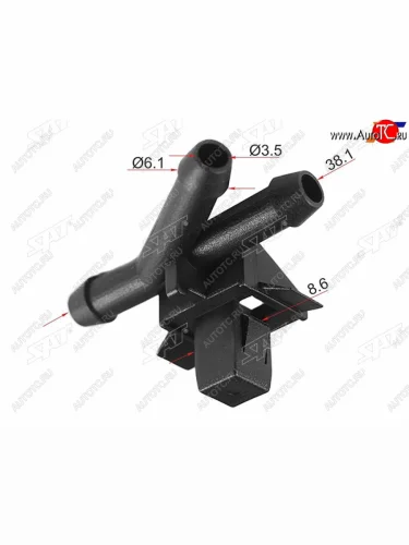 Клипса cоединитель трубок Y-type (1 шт.) SAT ST-M11502