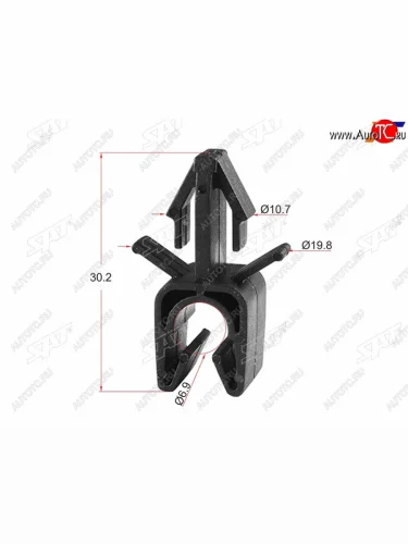 Клипса трубки эл. проводки (1 шт.) SAT ST-M11513
