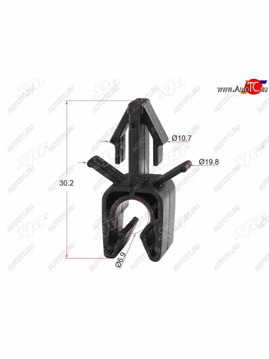 Клипса трубки эл. проводки (1 шт.) SAT ST-M11513  в Самаре Самарской области