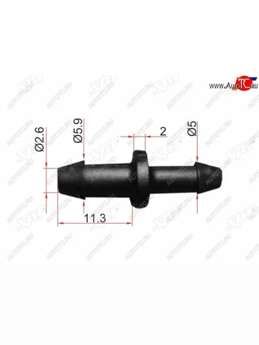 Соединитель трубок I-type (1 шт.) SAT ST-M11510