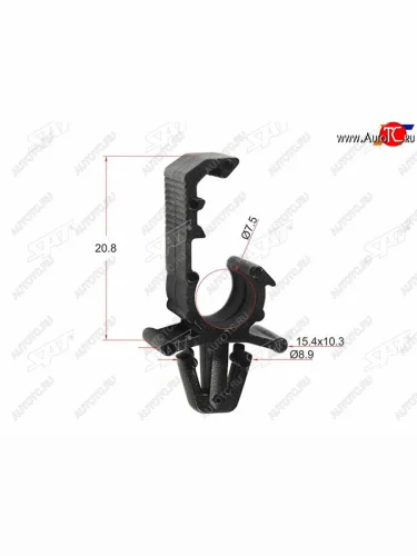 Клипса трубки эл. проводки (1 шт.) SAT ST-M11514
