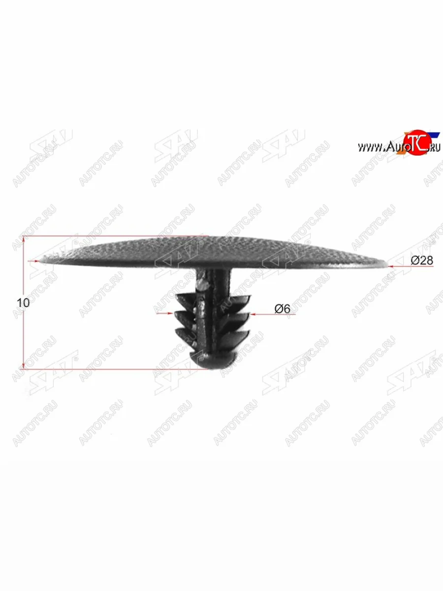 Клипса крепления обшивки капота NISSAN SENTRA (1 шт.) SAT ST-M11829  в Самаре Самарской области