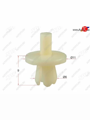 Клипса решетки радиатора GMDAEWOO (1 шт.) SAT ST-M11863