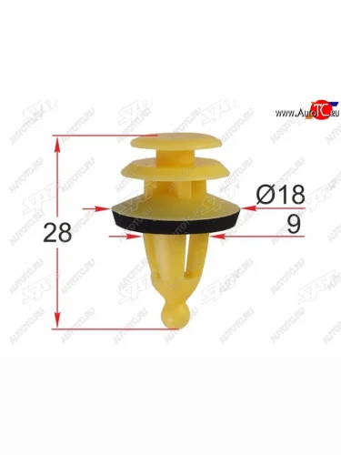 Клипса обшивки двери GM (1 шт.) SAT ST-M12207