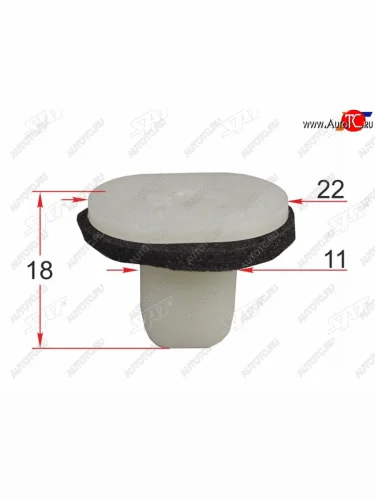 Клипса под винт MAZDA (1 шт.) SAT ST-M12226