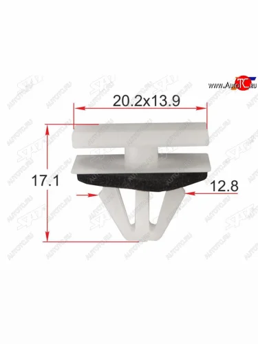 Клипса молдинга кузова GMCHEVROLET (1 шт.) SAT ST-M12237