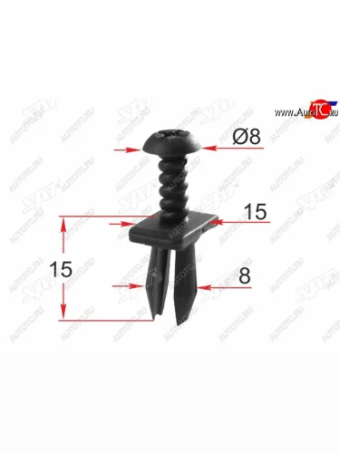 Клипса крепежная FORD (1 шт.) SAT ST-M12264