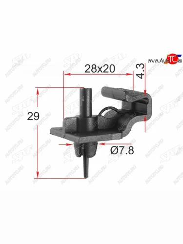 Клипса обшивки двери VAG (1 шт.) SAT ST-M12259