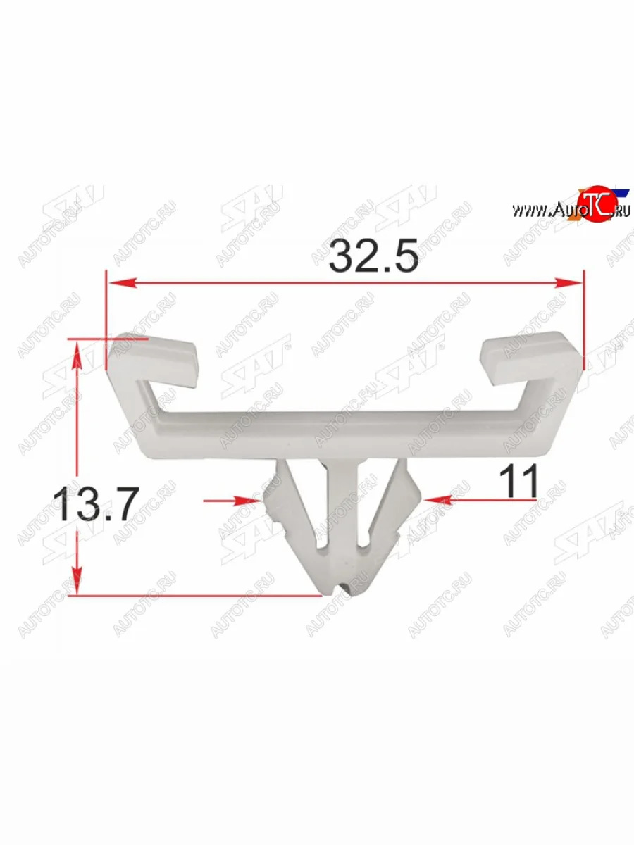 Клипса молдинга кузова VAG (1 шт.) SAT ST-M12258  в Самаре Самарской области