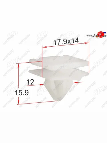 Клипса молдинга кузова GM (1 шт.) SAT ST-M12297