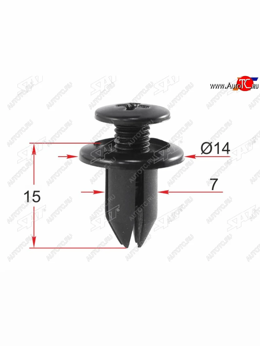 Клипса крепежная HONDAMAZDAGM (1 шт.) SAT ST-M12295  в Самаре Самарской области