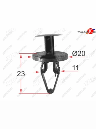 Клипса крепежная GM (1 шт.)                                                                          SAT ST-M12338