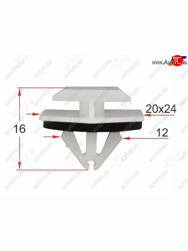 Клипса молдинга кузова FORD (1 шт.) SAT ST-M12337