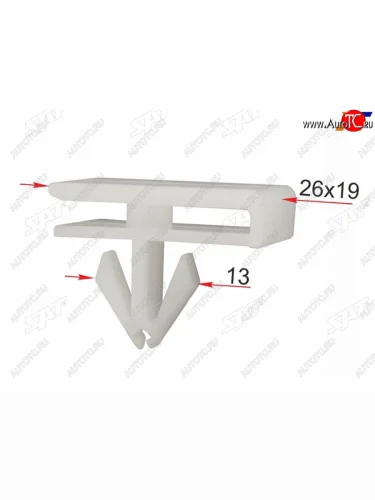 Клипса молдинга кузова GM (1 шт.) SAT ST-M12333