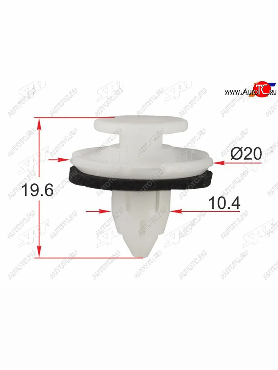 Клипса обшивки двери HONDA (1 шт.) SAT ST-M12347  в Самаре Самарской области