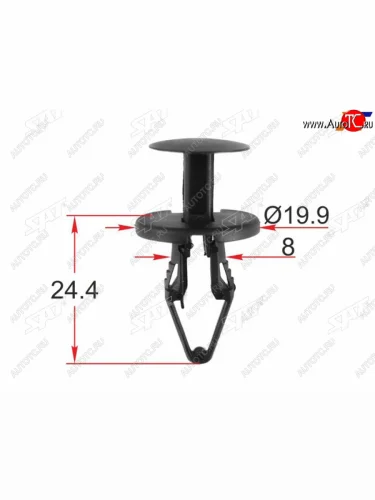Клипса крепежная GM (1 шт.)                                                                          SAT ST-M12418