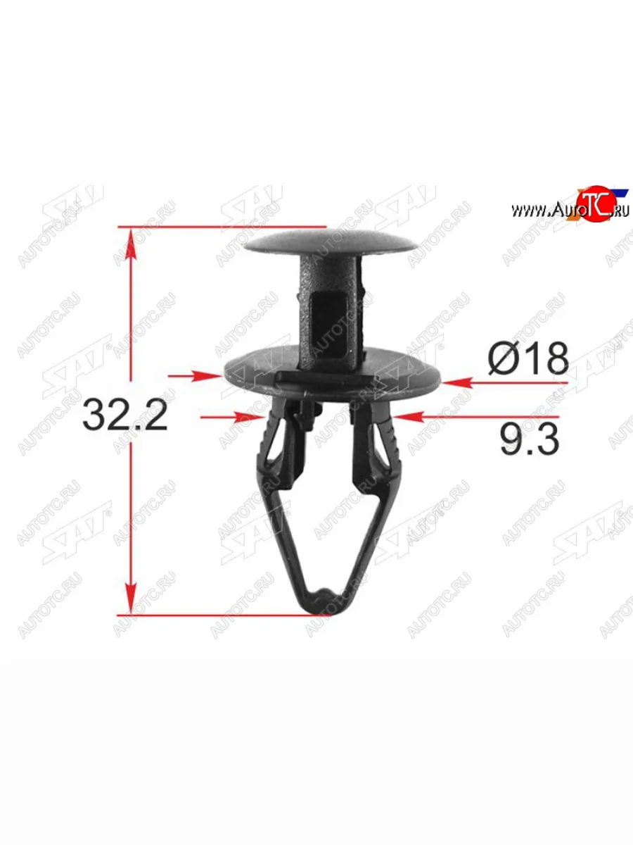 Клипса крепежная GMJEEP (1 шт.) SAT ST-M12407  в Самаре Самарской области