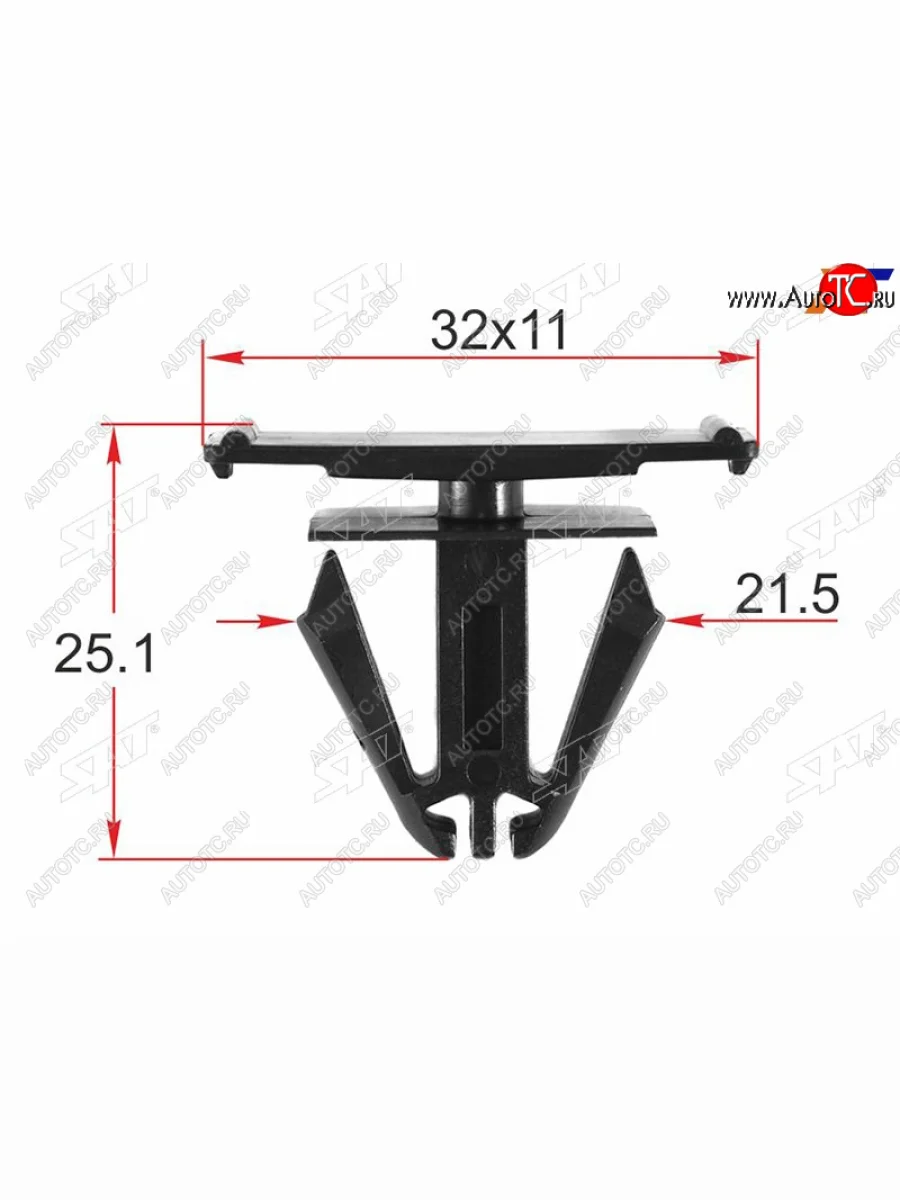 Клипса крепления бампера CHRYSLER (1 шт.) SAT ST-M12450  в Самаре Самарской области