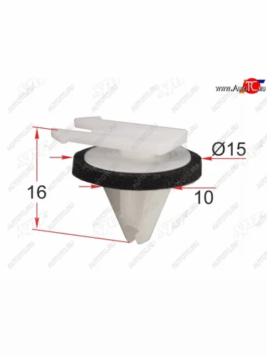 Клипса молдинга крышки багажника FORD (1 шт.) SAT ST-M12439