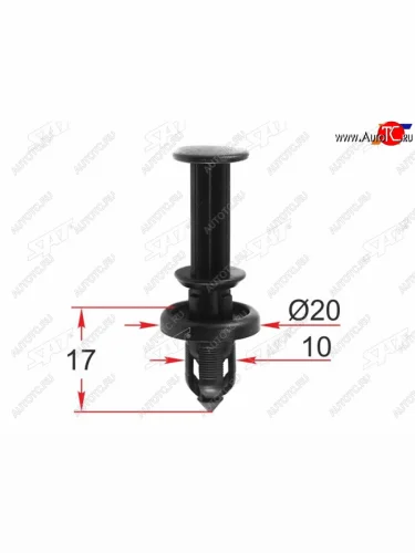 Клипса крепежная HONDA (1 шт.) SAT ST-M12435