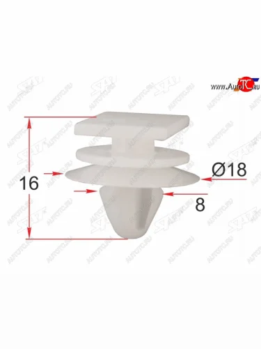 Клипса обшивки кузова CHRYSLER (1 шт.) SAT ST-M12434