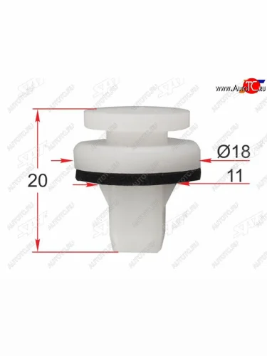Клипса крепежная FORD (1 шт.) SAT ST-M12465