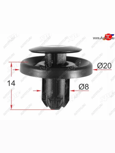 Клипса крепежная SUBARU (1 шт.) SAT ST-M12497