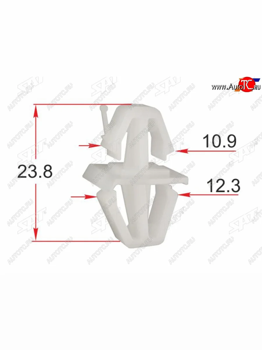 Клипса молдинга кузова VOLVO (1 шт.) SAT ST-M12477  в Самаре Самарской области