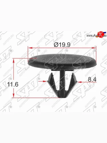 Клипса обшивки кузова CITROENPEUGEOT (1 шт.) SAT ST-M12519