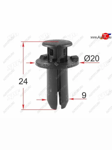 Клипса крепежная HONDA (1 шт.) SAT ST-M12514