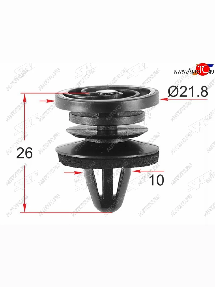 Клипса обшивки двери VAG (1 шт.) SAT ST-M12504  в Самаре Самарской области