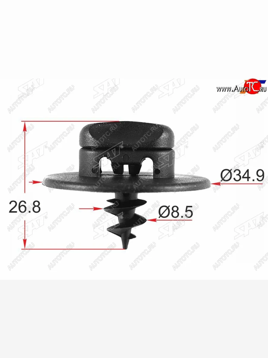 Клипса крепления коврика салона VAG (1 шт.) SAT ST-M12501, stm12501 SAT ST-M12501  в Самаре Самарской области