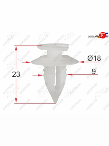 Клипса обшивки двери FIATALFA ROMEO (1 шт.) SAT ST-M12500