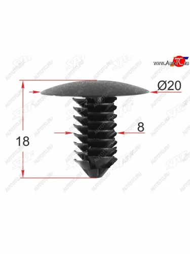 Клипса обшивки кузова VAG (1 шт.) SAT ST-M12534