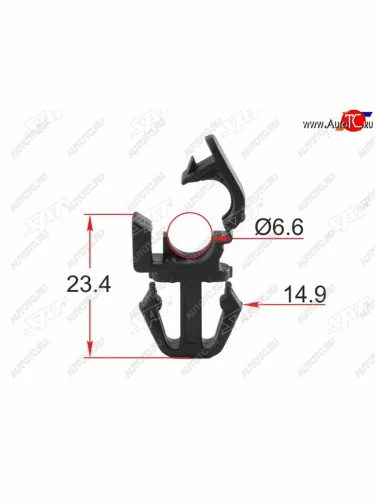Клипса крепления трубок эл. проводки FORD (1 шт.) SAT ST-M12525