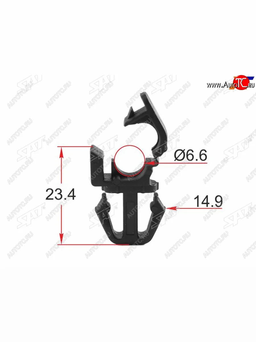 Клипса крепления трубок эл. проводки FORD (1 шт.) SAT ST-M12525  в Самаре Самарской области
