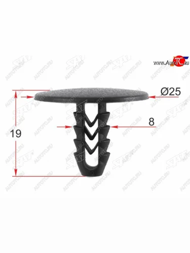 Клипса обшивки кузова FIATALFA ROMEO (1 шт.) SAT ST-M12524