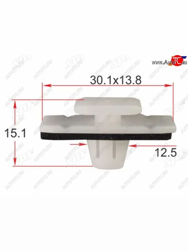 Клипса молдинга кузова HONDA (1 шт.) SAT ST-M12549