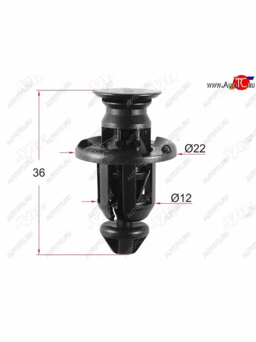 Клипса крепежная TOYOTALEXUS (1 шт.) SAT ST-M12593