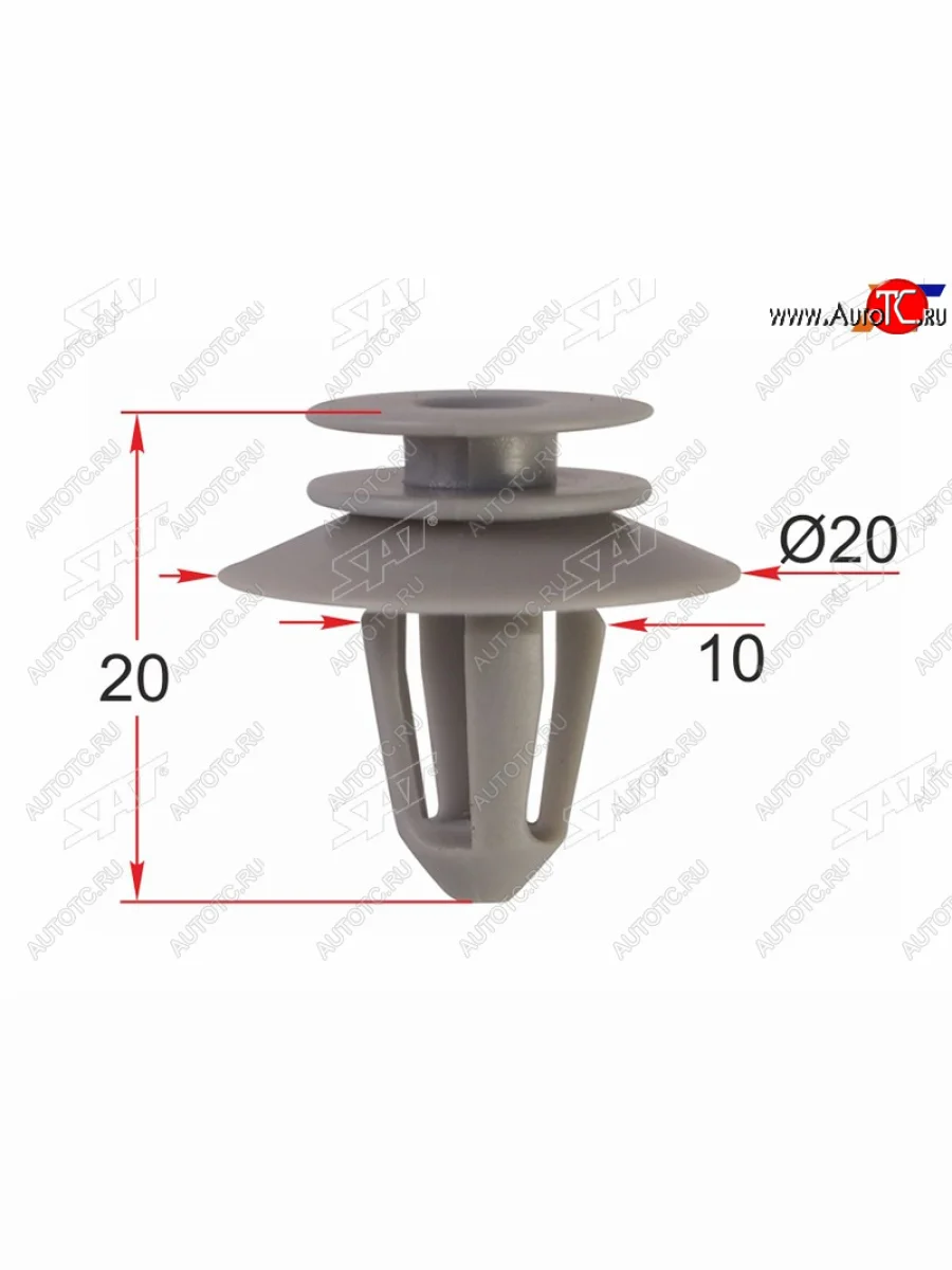 Клипса обшивки двери MERCEDES (1 шт.)                                                                SAT ST-M12580  в Самаре Самарской области