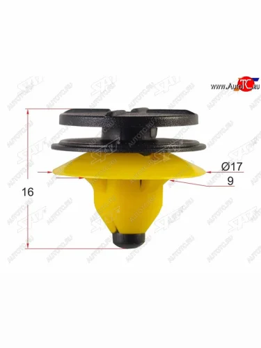 Клипса молдинга кузова VOLVO (1 шт.) SAT ST-M12607