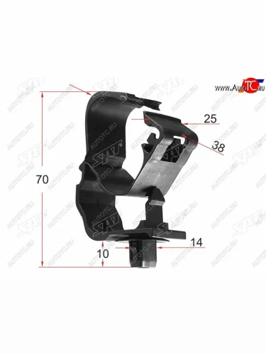 Клипса крепления трубки эл. проводки TOYOTALEXUS (1 шт.) SAT ST-M12605