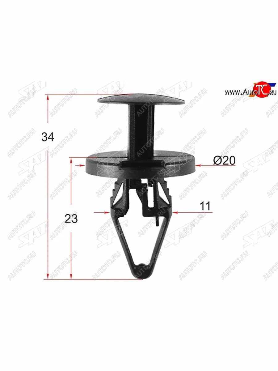 Клипса крепежная GMDAEWOOCHEVROLET (1 шт.) SAT ST-M12596  в Самаре Самарской области